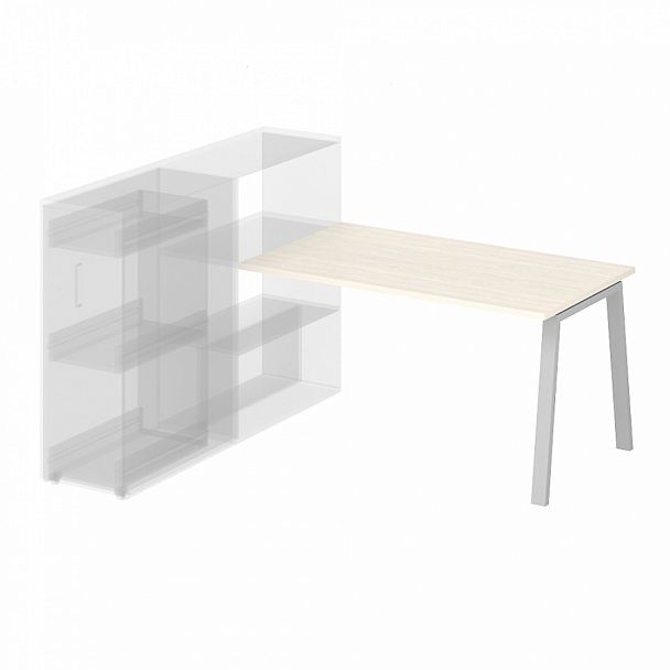 Стол приставной на металлокаркасе "Приставные столы" ПК-ТНП-СТП134Х80/МКА-В2-940 дуб альпийский - Вид 1