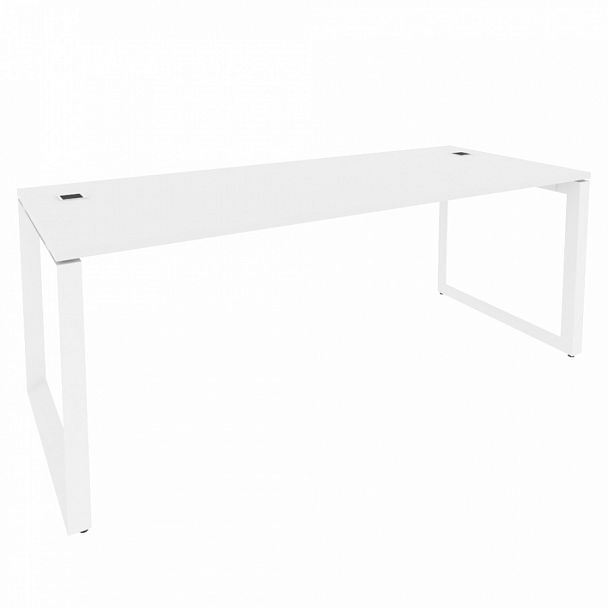 Стол рабочий руководителя на О-образном м/к "ONIX DIRECT LUX" M-O.MO-SRR-6.8 белый - Вид 1