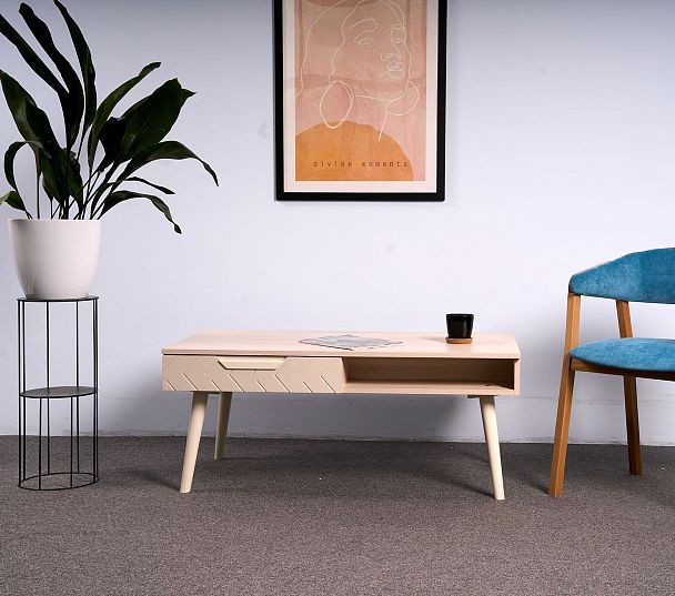 Стол журнальный Сканди Жемчужно-белый - Вид 5