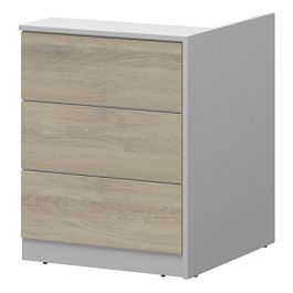 Модуль завершающий высокий левый СМР-21.8 Белый/Кронберг 825x880x1155 Ресепшен Смарт - Фото предпросмотра
