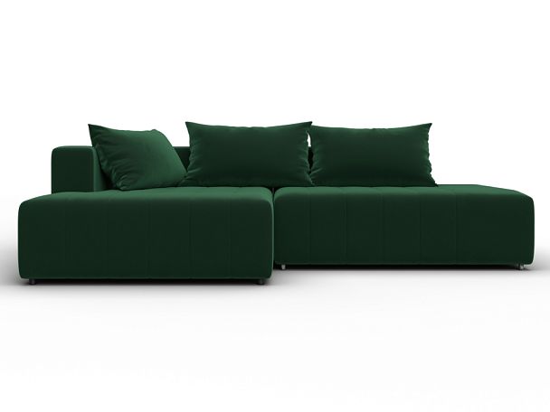 Диван угловой Лига-103 НПБ угол левый Велюр зеленый - Вид 2