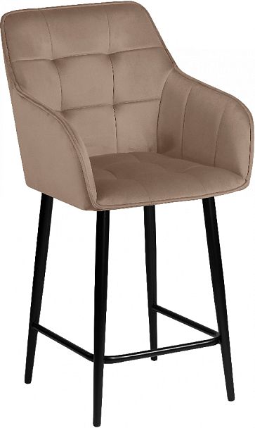 Полубарное поворотное кресло Мони К, Confetti latte/черный - Вид 4