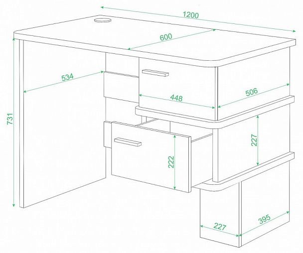 Стол письменный Домино СД-15 С - Вид 2