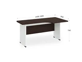 БЕРЛИН / BERLIN Угловое рабочее место правое 1400х950х740 Венге/Белый - Фото предпросмотра