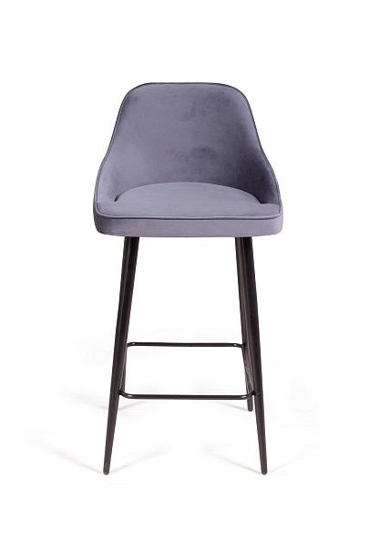 Стул полубарный Neo ромб, бархат серый 27 - Вид 7