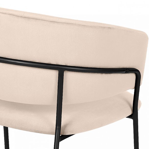 Комплект кухонных стульев Даксон кремовый велюр/черный, 4 шт. - Вид 9