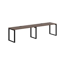 Стол 2-х местный EQWST 3167 Дуб Денвер тёмный/Черный 3126х670х750 EDIS - Фото предпросмотра