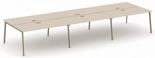 Рабочая станция на 6 мест "ESTETICA" ES.D.RS-6.4-LP Капучино - Вид 1