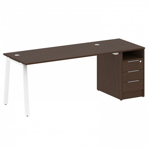 Рабочая станция "Metal System" БА.РС-СТП -1.4 венге/белый - Вид 1