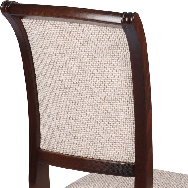 Комплект деревянных стульев с мягким сиденьем Арктос Темный орех/Кремовая рогожка, 2 шт. - Вид 9