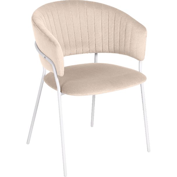 Комплект кухонных стульев Даксон кремовый велюр/белый, 2 шт. - Вид 3