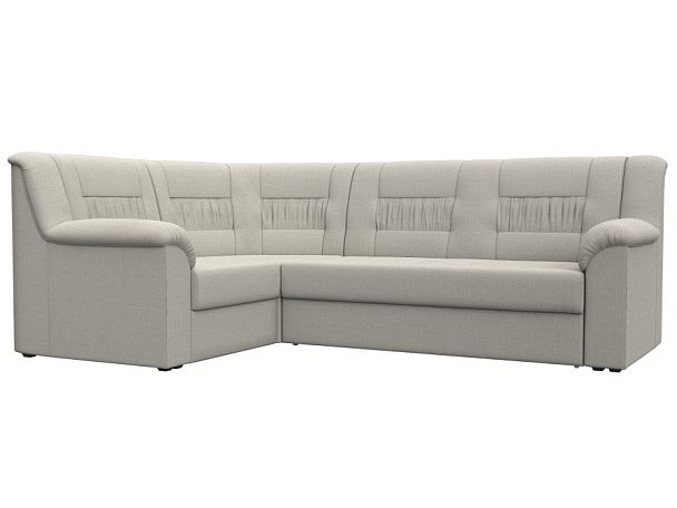 Диван угловой Карелия левый угол Рогожка бежевый - Вид 1