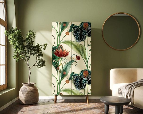 Шкаф малый двухстворчатый Berber арт BB08/Print_55 - Вид 4