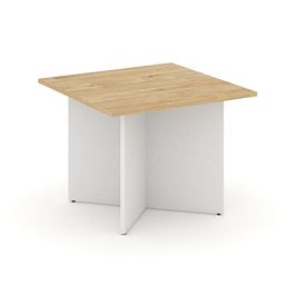 Стайл Проджект Стол переговорный квадрат. SN-D.SPRG-003 Тиквуд Светлый/Белый 980*980*750 - Фото предпросмотра