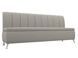 Диван кухонный прямой Кантри Рогожка бежевый - Фото предпросмотра