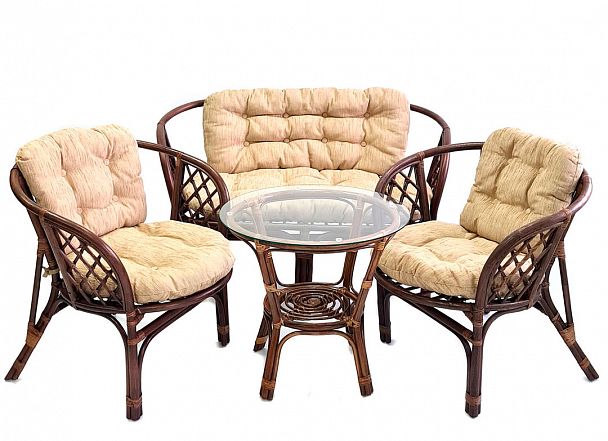 Комплект Багама с диваном, подушки светлые обычные шенил - Вид 5