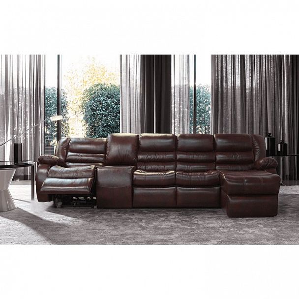 Угловой диван "Эконика 7" с оттоманкой и баром - Вид 3