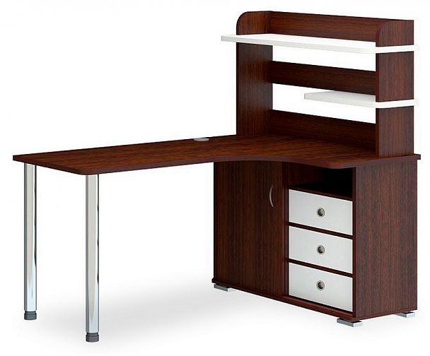 Стол компьютерный Домино СР-145М Белый/Венге правый - Вид 1