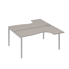 Рабочая станция каркас DUE (2х160) столы Классика A4 А4 Б2 182 БП мокко премиум / металлокаркас серый - Фото предпросмотра