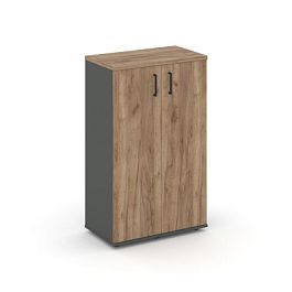 Стайл Проджект Тумба опорная/приставная SN.TOP-062 Антрацит/Дуб Табак/Черный Ручки 700*400*1150 - Фото предпросмотра