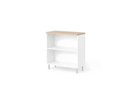 БЕРЛИН / BERLIN Стеллаж широкий 2 уровня 900х430х930 Акация/Белый - Фото предпросмотра