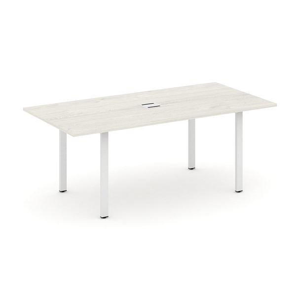 Style Project Direct Direct Стол переговорный SN-6P.SPRG-198 Дуб Наварра/Металл Белый 1980*980*750 - Вид 1