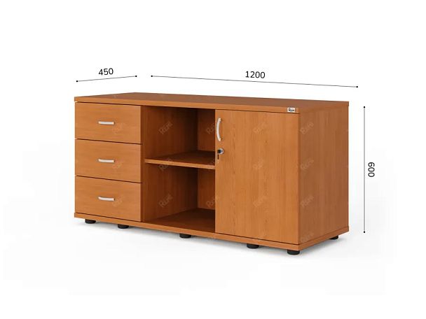 ЛАЙТ / LIGHT RLG023-120x45 Тумба 4 ящика 120x45x60 Вишня - Вид 3