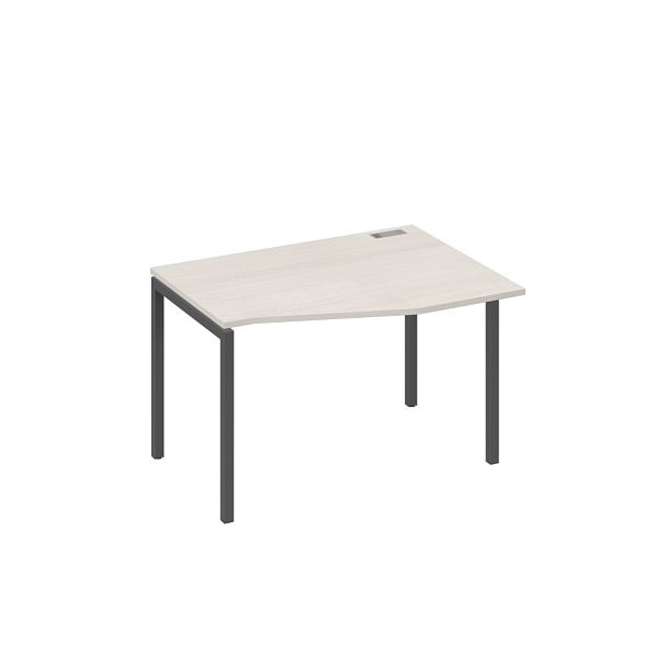 Стол эргономичный правый "Техно" на металлокаркасе DUE A4 А4 Б2 062 БП дуб / металлокаркас антрацит - Вид 1