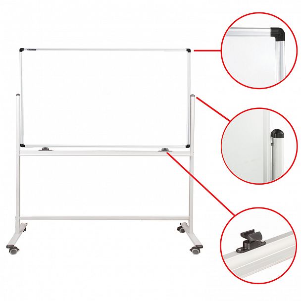 Доска магнитно-маркерная НА СТЕНДЕ 120х180 см, 2-сторонняя, ГАРАНТИЯ 10 ЛЕТ, BRAUBERG Premium, 236927 - Вид 3