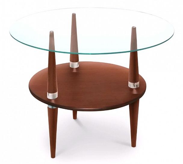 Стол журнальный Сенатор-5  750х750х670 вишня "Журнальные столы" ТК-002561000753 бордовый - Вид 1