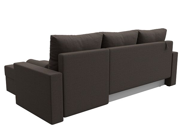 Диван угловой Верона Лайт правый угол Рогожка коричневый - Вид 6