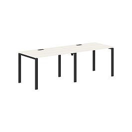 Стол 2-х местный EUWST 2380 Ясень Траун/Черный 2326х800х750 EDIS - Фото предпросмотра