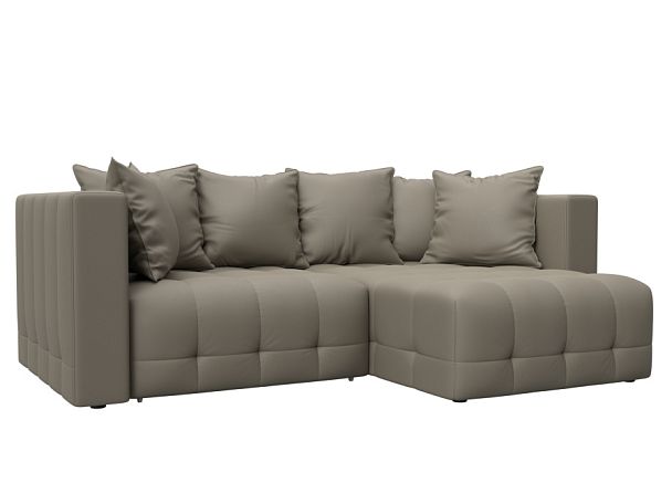 Диван угловой Лига-052 НПБ угол универсальный Экокожа бежевый - Вид 1