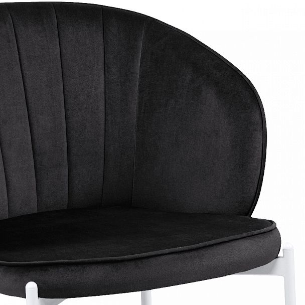 Комплект кухонных стульев Миэль черный велюр/белый, 4 шт. - Вид 8