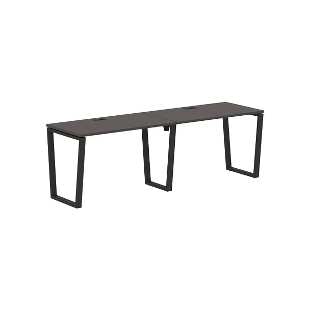 Стол 2-х местный EVWST 2367 Мокко/Черный 2326х670х750 EDIS - Вид 1