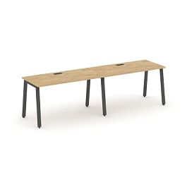 Стайл Проджект Рабочая станция 1 сторон. SN-6A.ORS-002 Тиквуд Светлый/Металл Антрацит 2360*600*750 - Фото предпросмотра