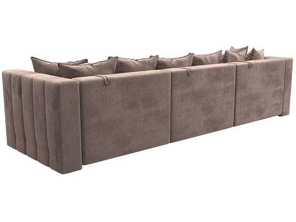 Диван прямой Лига-052 НПБ Лонг Велюр бежевый - Вид 5