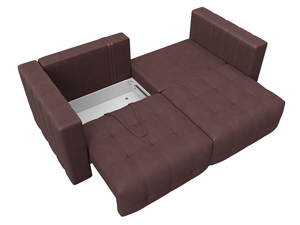 Диван прямой Лига-052 НПБ Замша бордовый - Вид 8