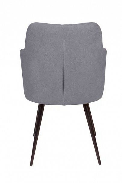 Стул поворотный на 90 градусов, функция возврата, антишум Hunt ромб, бархат серый 27 / чёрный конус - Вид 5