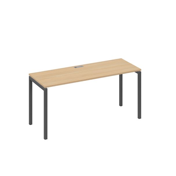 Стол письменный на металлокаркасе DUE A4 А4 Б2 005 БП натуральный дуб / металлокаркас антрацит - Вид 1