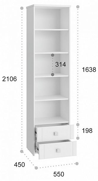 Шкаф для белья Изабель ИЗ-63К - Вид 5