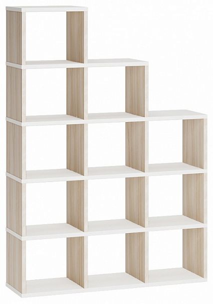 Стеллаж Бартоло СЛД 5 Карамель/Белый - Вид 1