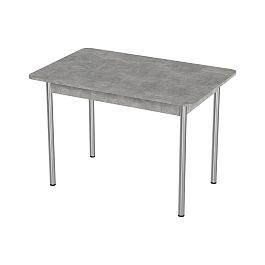 Стол Лион 1 ЛДСП (Подстолье прямое хром(мет)) НЕ ВЫБИРАТЬ Ателье светлый - Фото предпросмотра