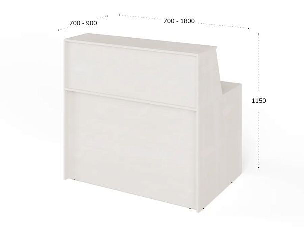 ЛАЙТ / LIGHT RLG066-18x7 Блок ресепшн 180x70x125 Дуб Молочный - Вид 3