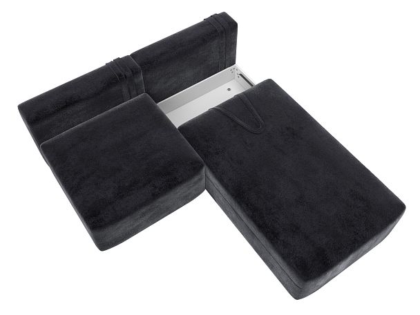 Диван угловой модульный Лига-060 НПБ угол универсальный Велюр серый - Вид 7