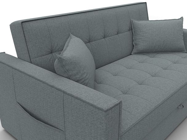 Диван прямой Лига-104 (140) Рогожка серый - Вид 4