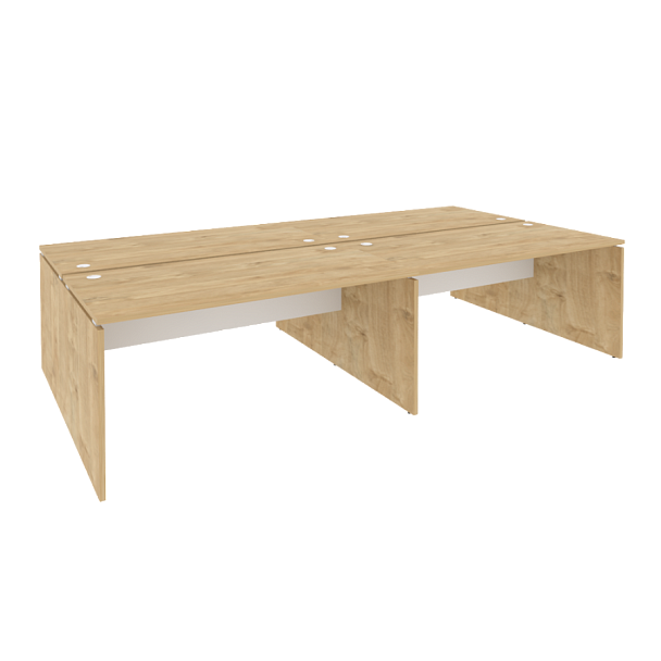 Onix Рабочая станция O.D.RS-4.4.8 Тиквуд светлый/Белый бриллиант 3160*1635*750 - Вид 1