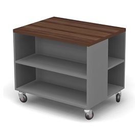 Тумба для копира Берлин Орех Вармия/Серый ТК 081 - Фото предпросмотра