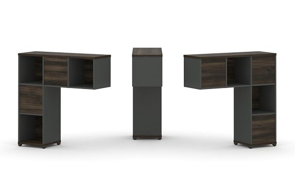 Concept Надставка низкая CN.DNN-001 Дуб Мали/Антрацит/Металл Антрацит 1099*365*1130 - Вид 1