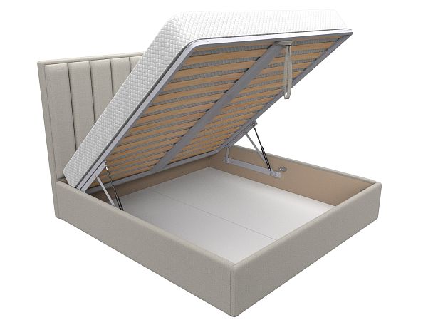 Кровать интерьерная Афродита 180 Рогожка бежевый - Вид 6